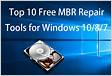 As 10 Melhores Ferramentas Gratuitas de Reparo de MBR Para Windows 1